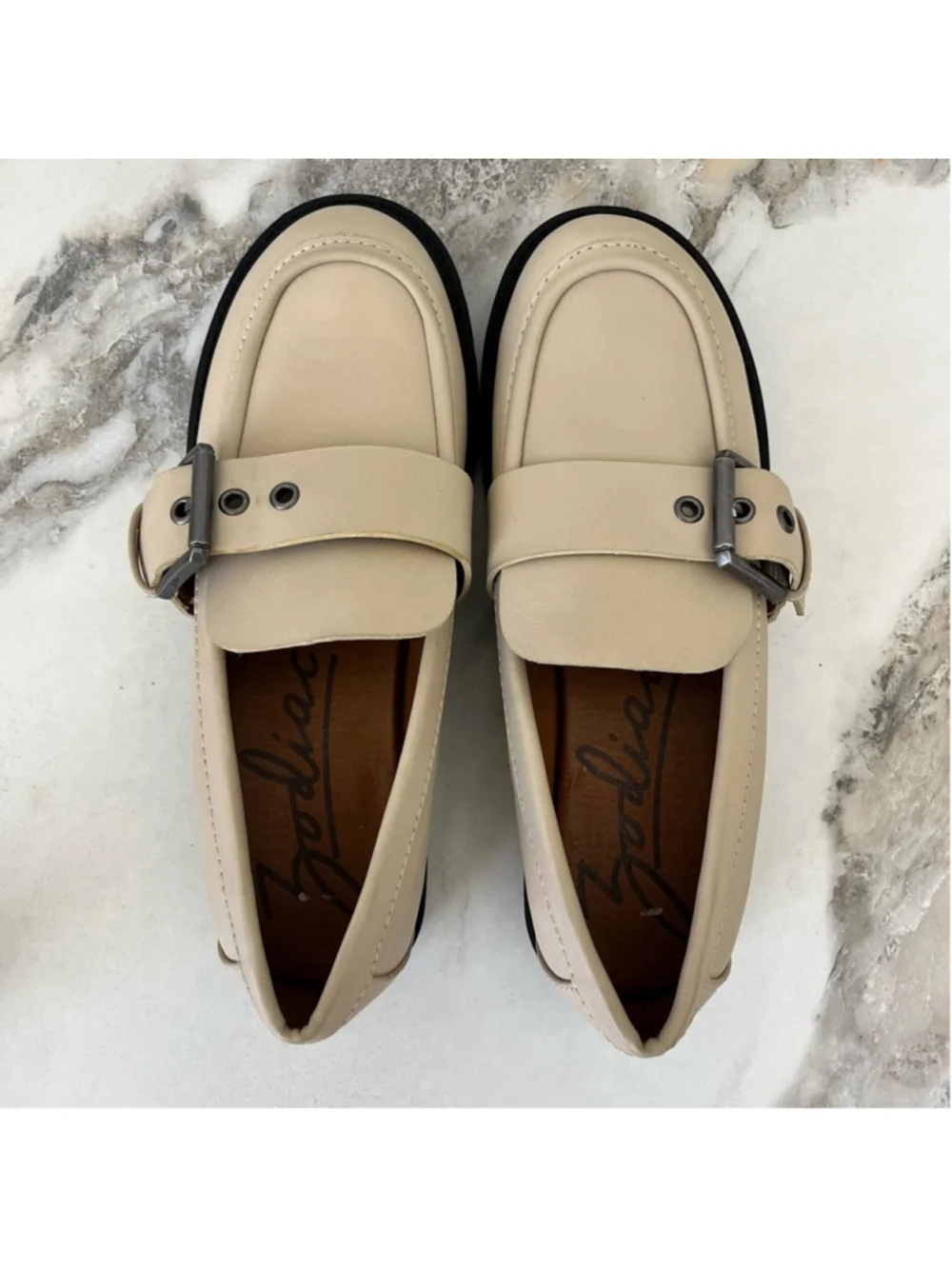 ZODIAC Renee Buckle Loafer in Ivory Size 8 NEW